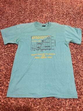 Vintage 1990 Grand Canyon to Mexico 10th Annual Bicycle Tour T-Shirt Size Large